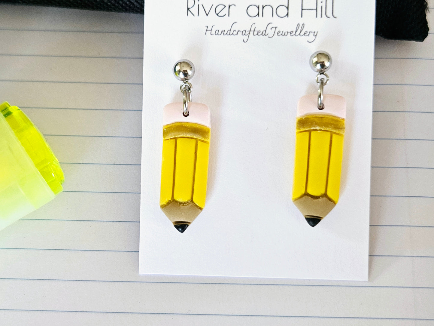 School Pencil Earrings