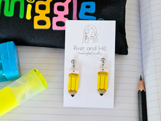 School Pencil Earrings
