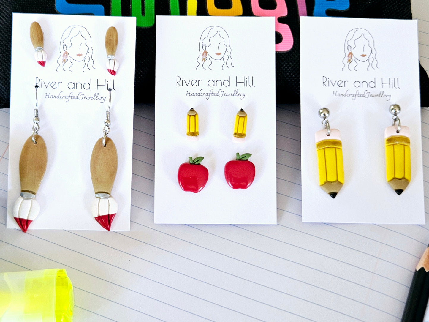 School Pencil Earrings