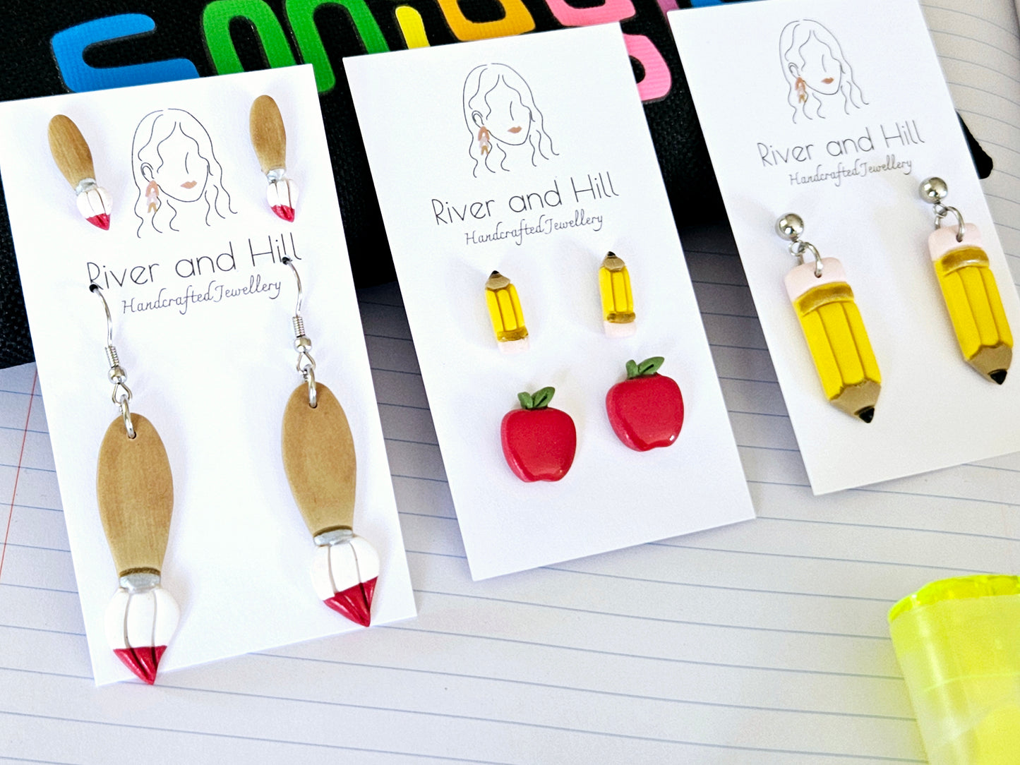 School Pencil Earrings