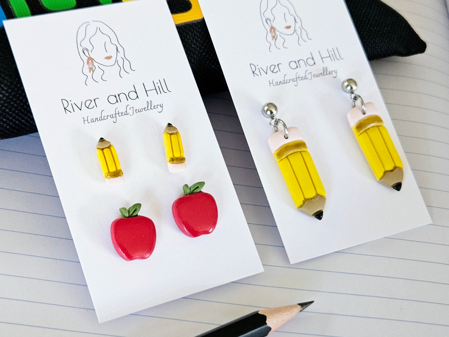 School Pencil Earrings