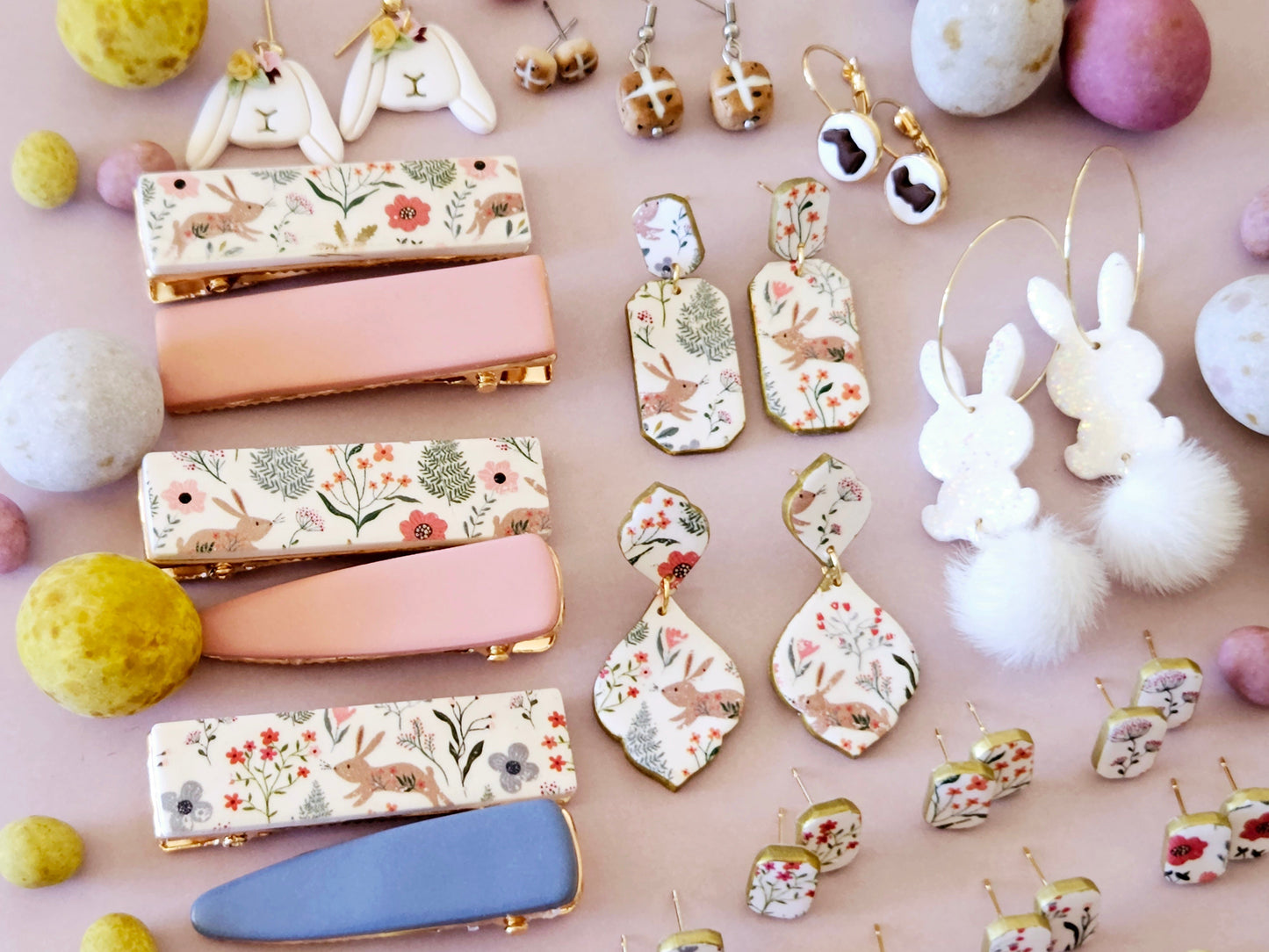 Easter Hot Cross Bun Hook Earrings