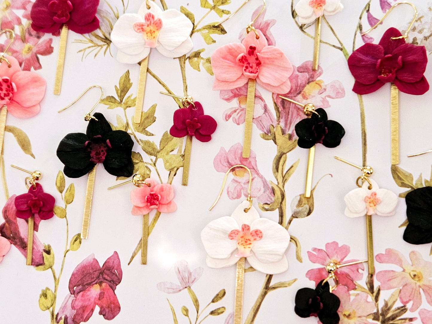 Orchid White Hook Earrings