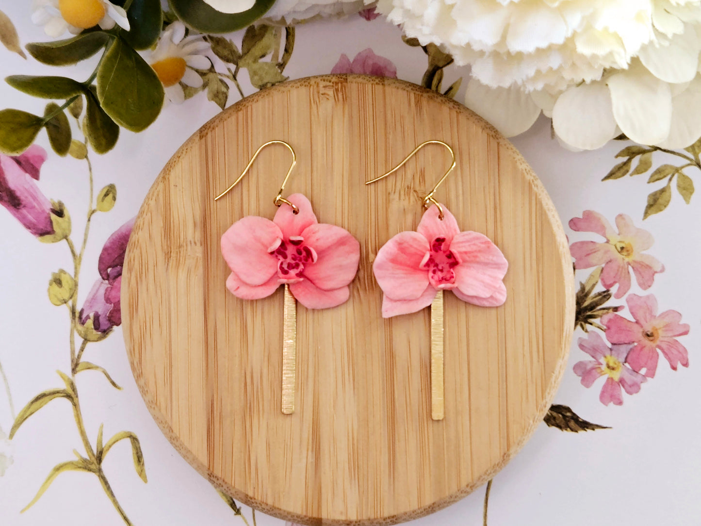 Orchid Pink Hook Earrings