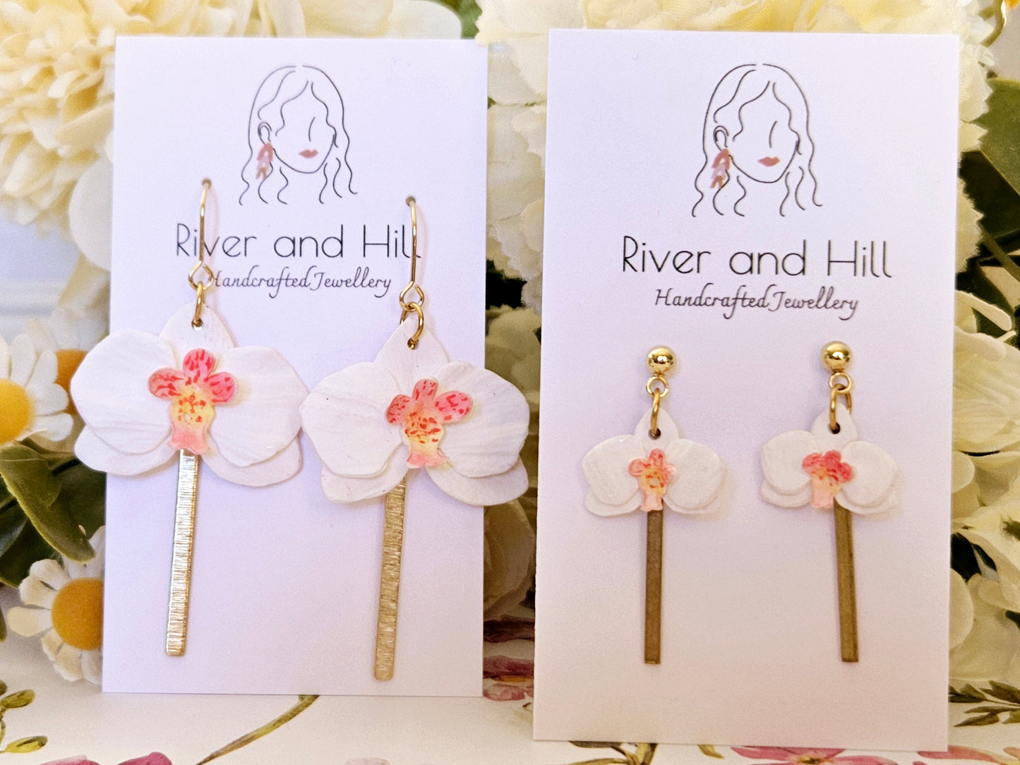 Orchid White Earrings