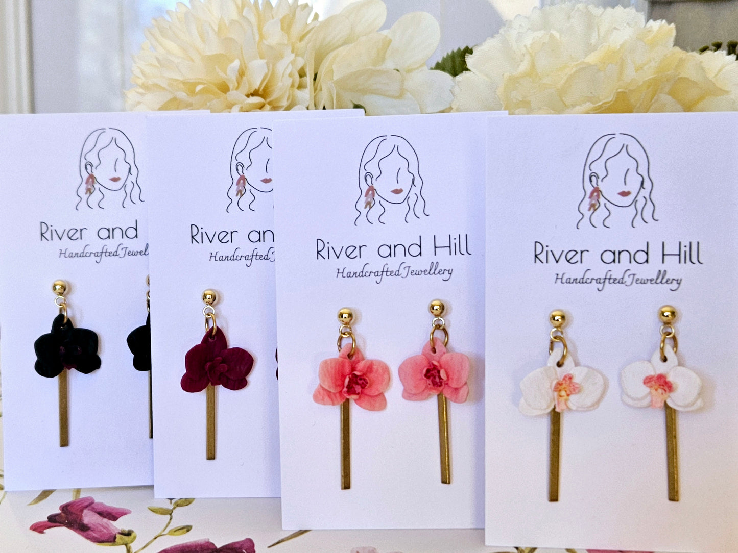 Orchid White Earrings