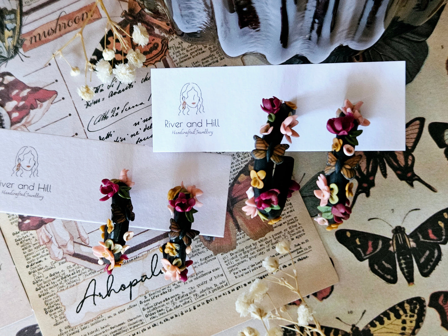 Monarch Floral Hoops Small