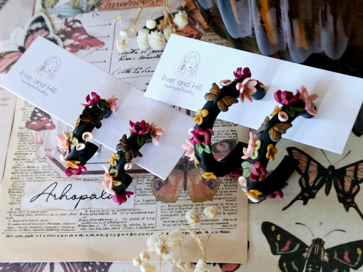 Monarch Floral Hoops Small