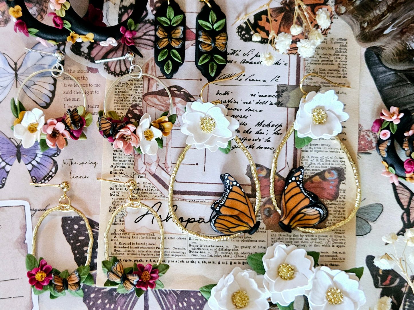 Monarch Floral Hoops Small