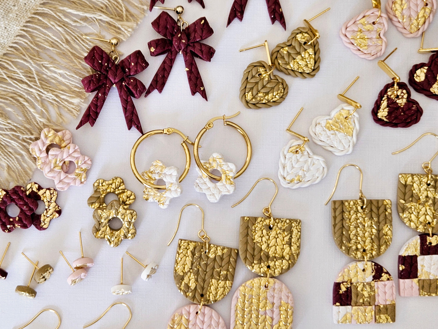 Knitted Clay Mini Stud Pack