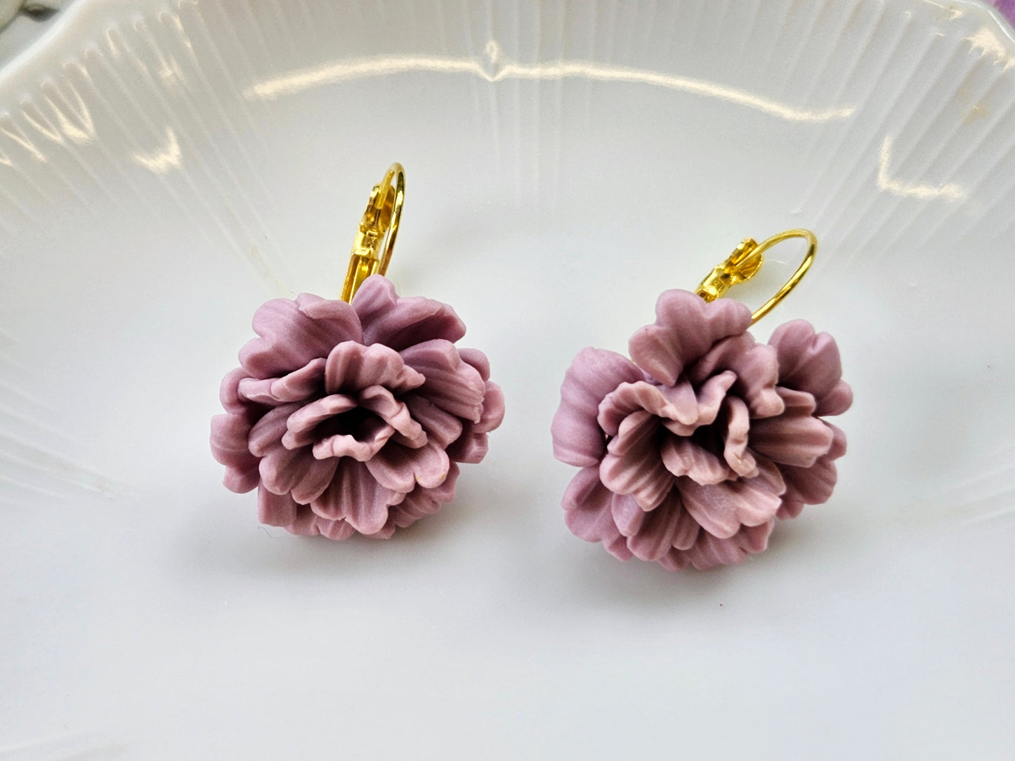 Carnation Lilac Earrings