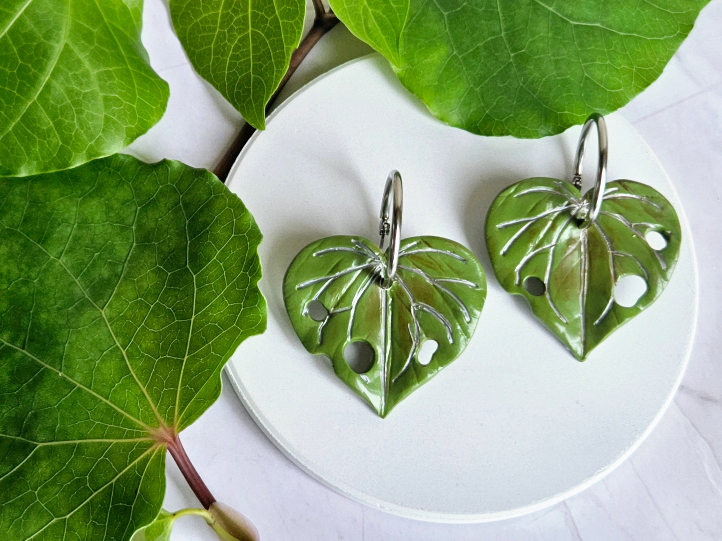 Kawakawa Silver Earrings Large