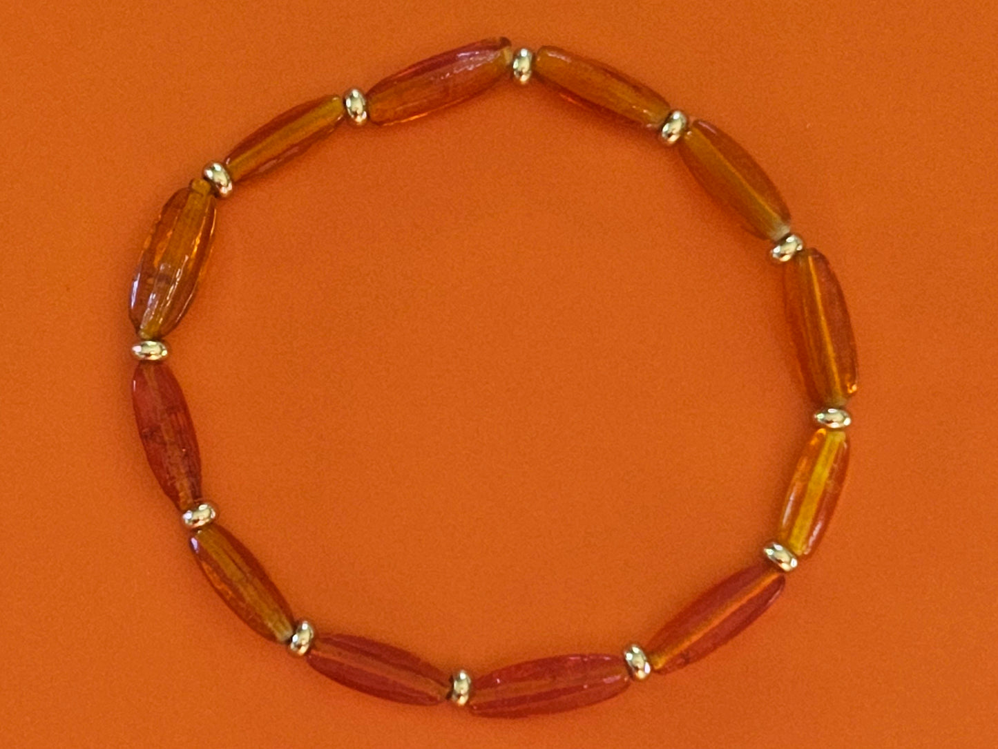 Stacking Bracelets Vintage Orange Stack