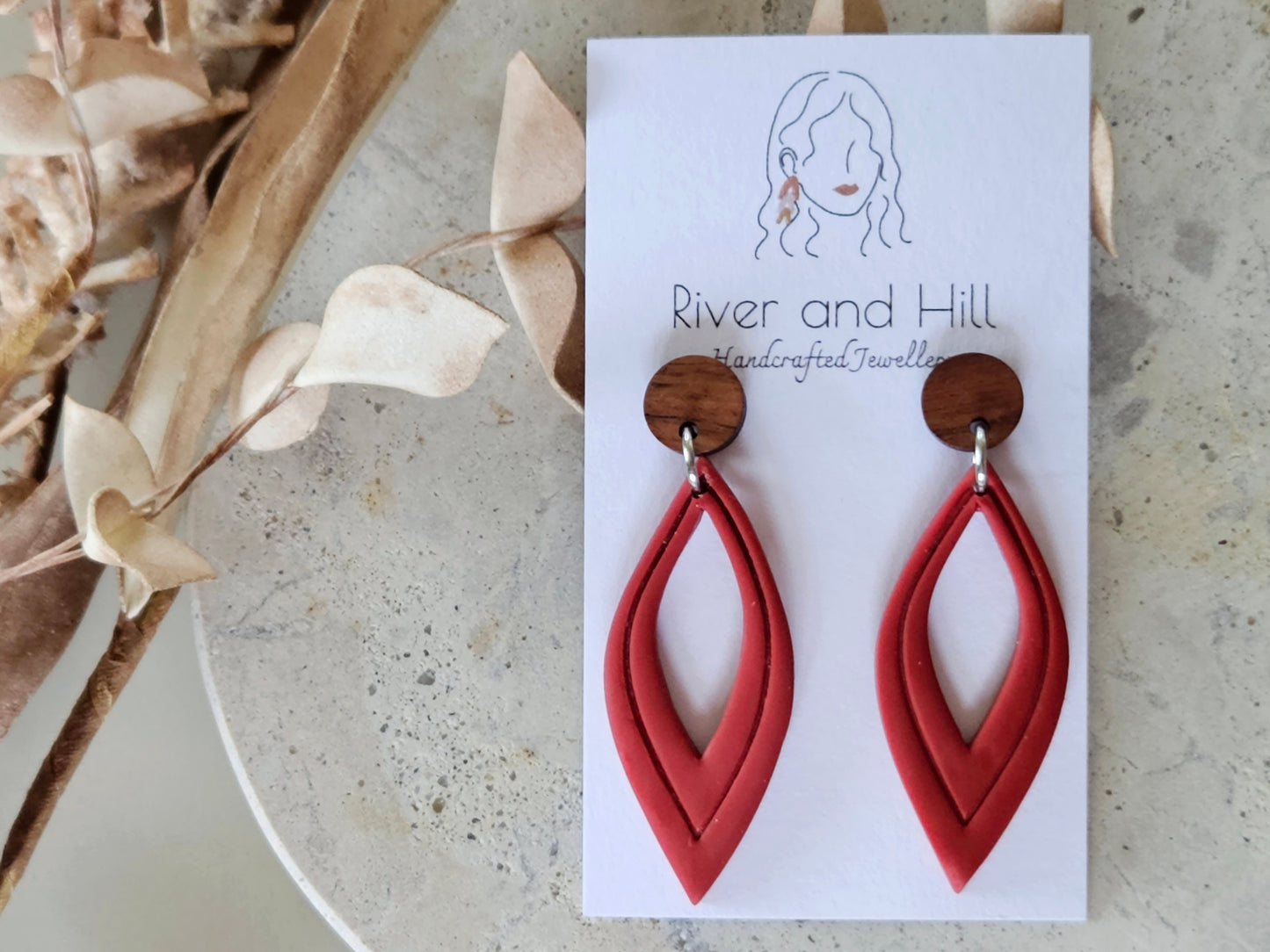 Essentials Cayenne Wooden Earrings