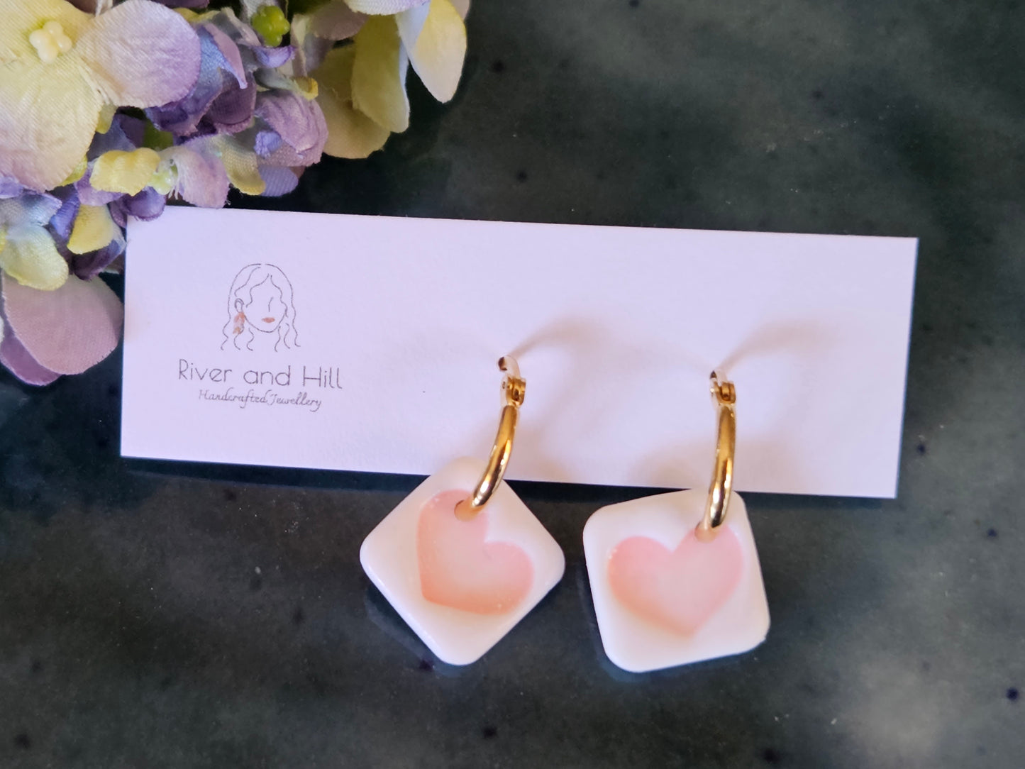Porcelain Aroha Hoops