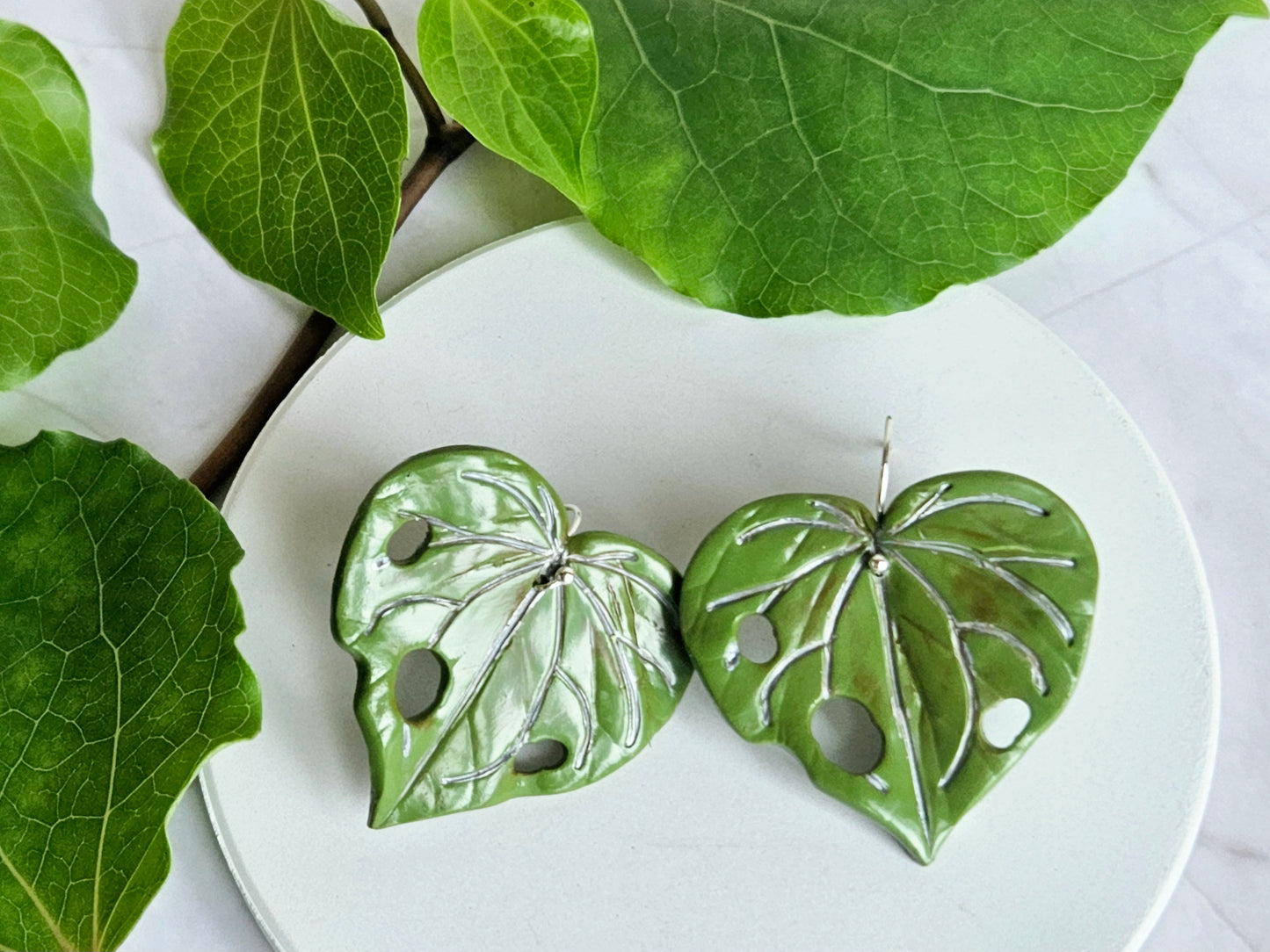 Kawakawa Silver Earrings Large