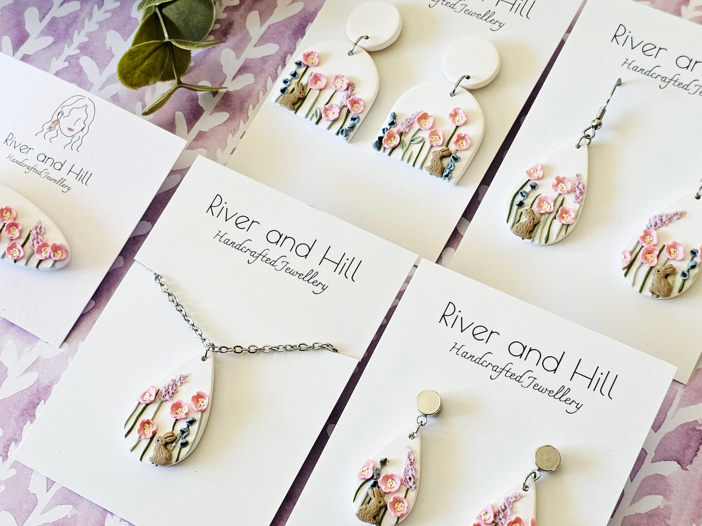 Meadow Bunny Droplet Earrings Small