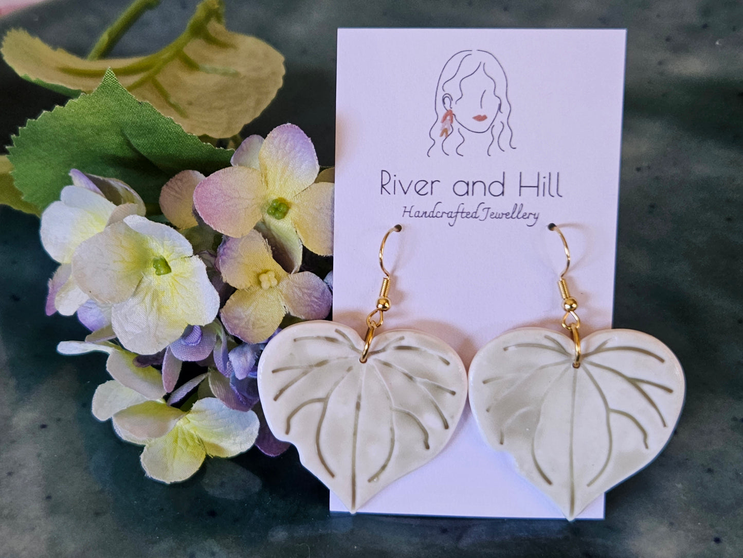 Porcelain Kawakawa Earrings