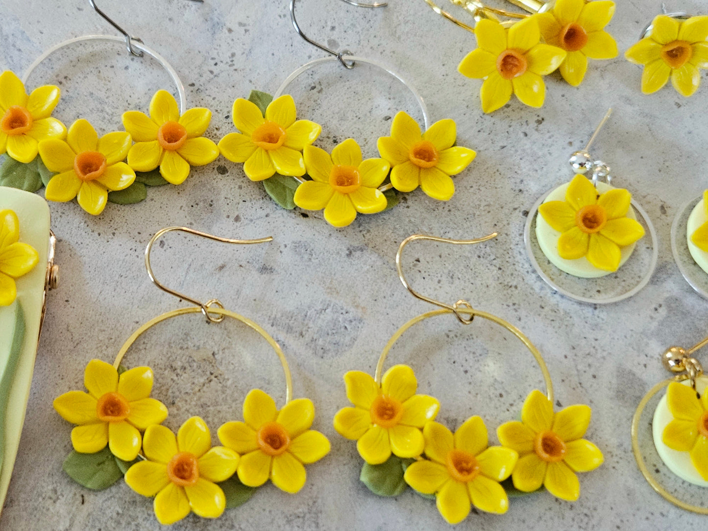 Daffodil French Hook Earrings