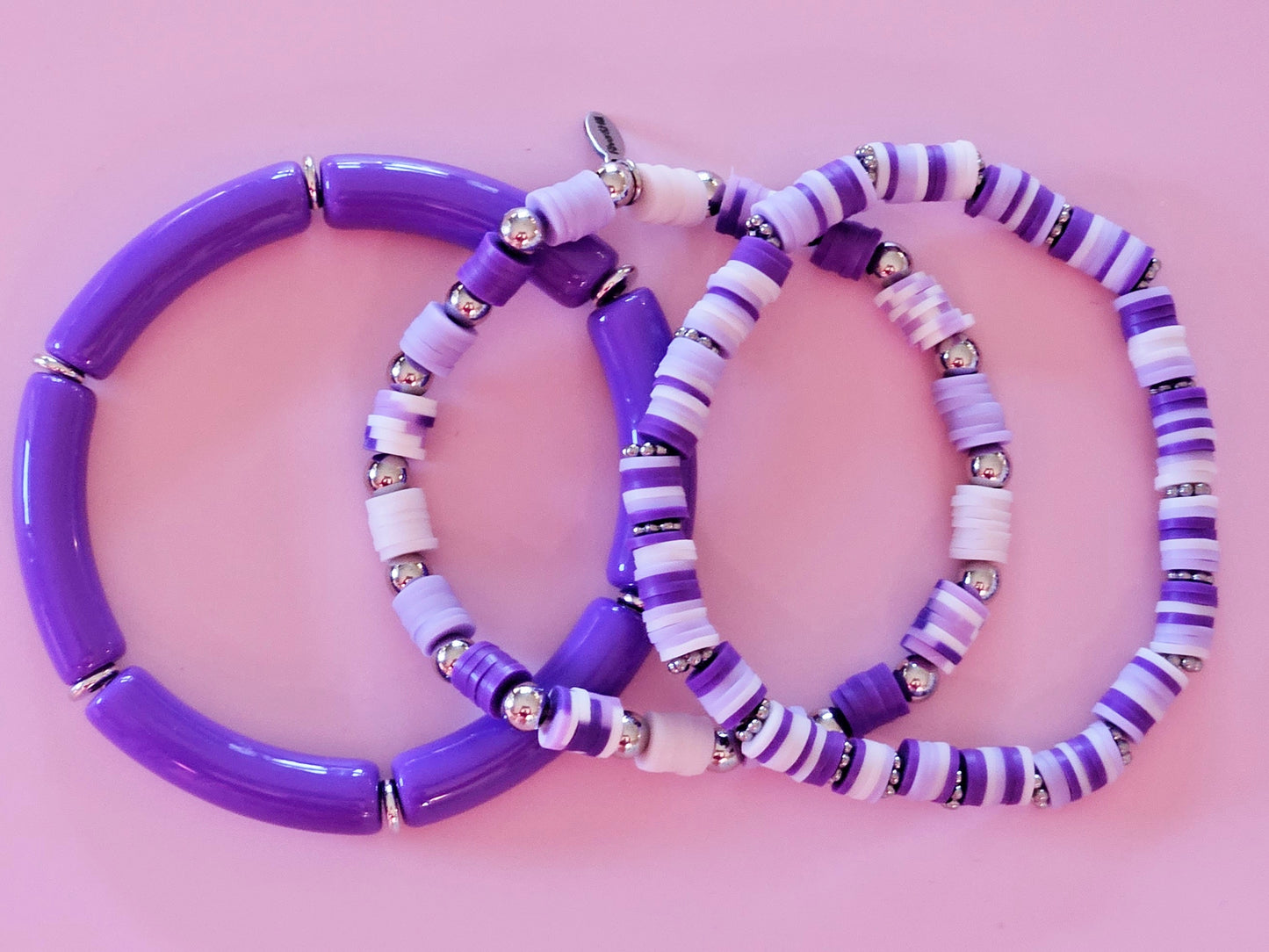 Stacking Bracelets Purple Love Stack