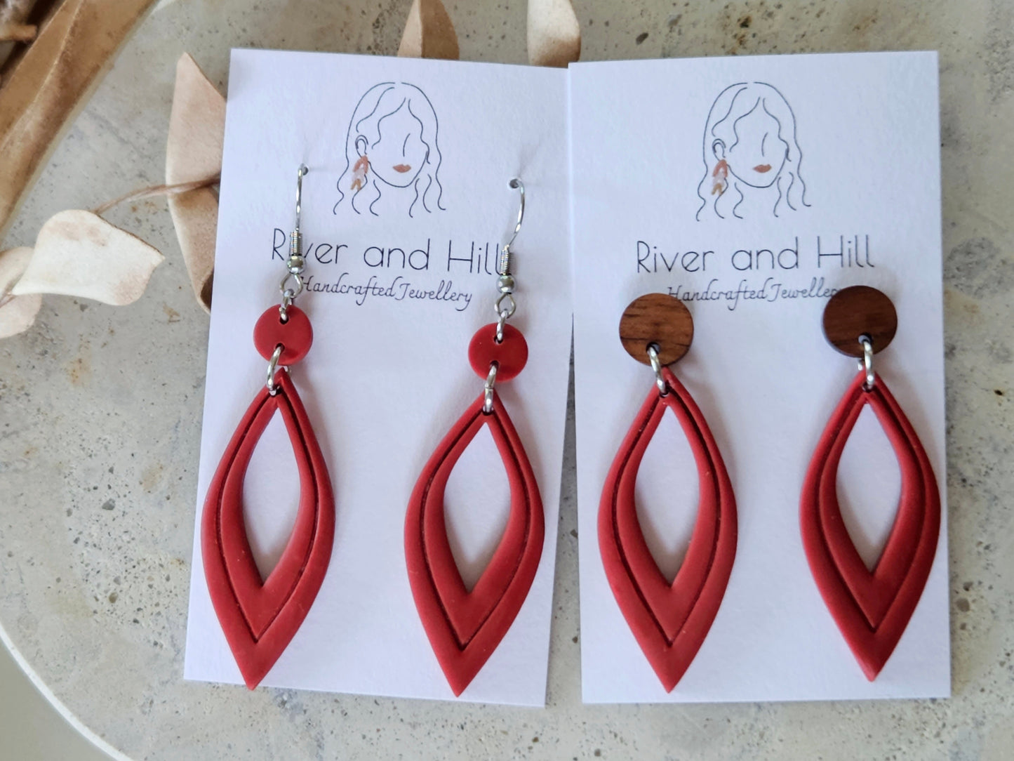 Essentials Cayenne Wooden Earrings