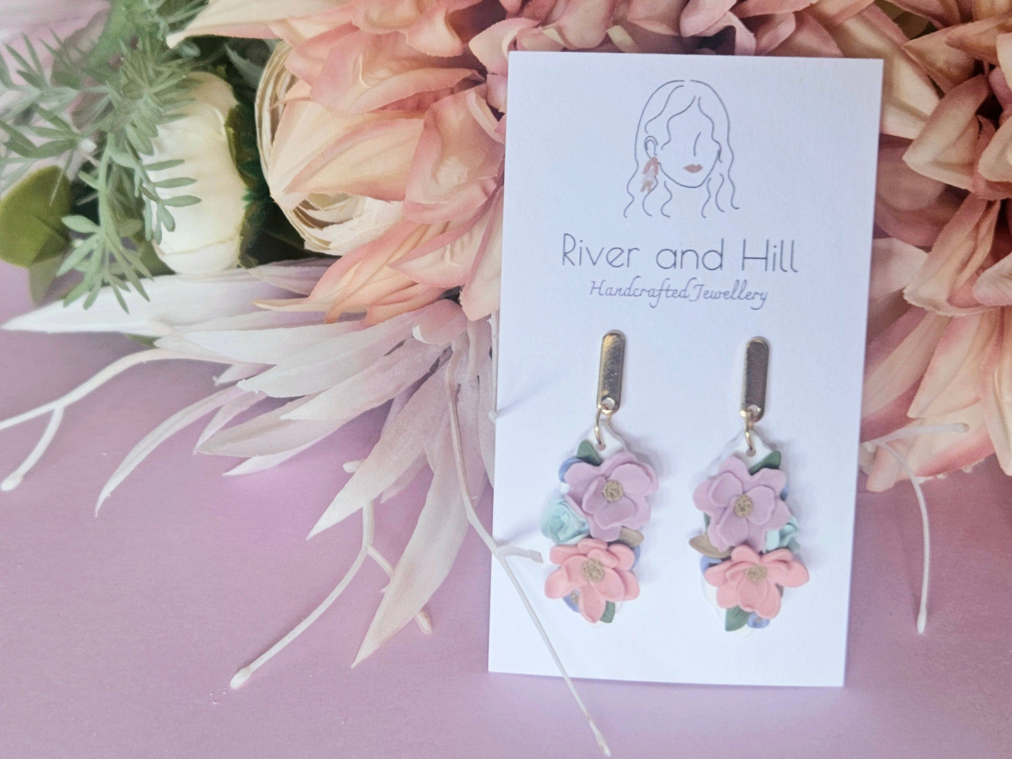 Floral Pastel Dainty Earrings