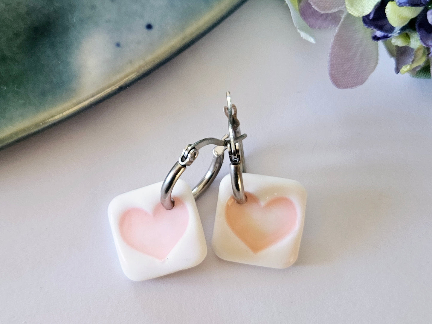 Porcelain Aroha Hoops