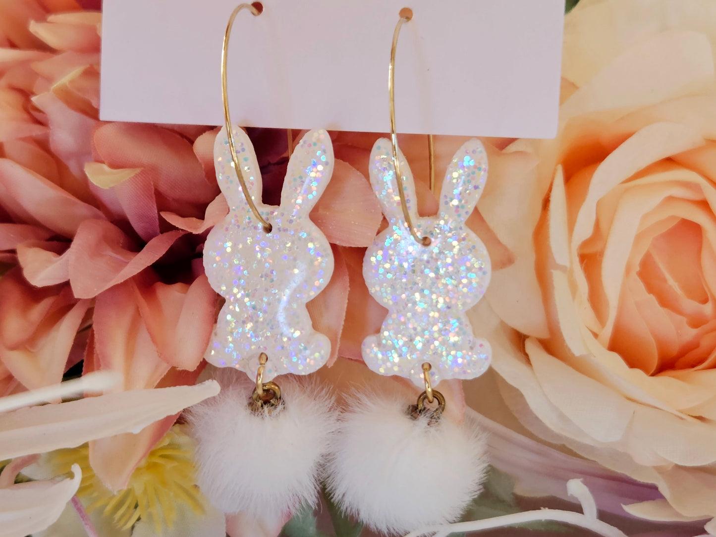 Easter Bunny Hoop Earrings