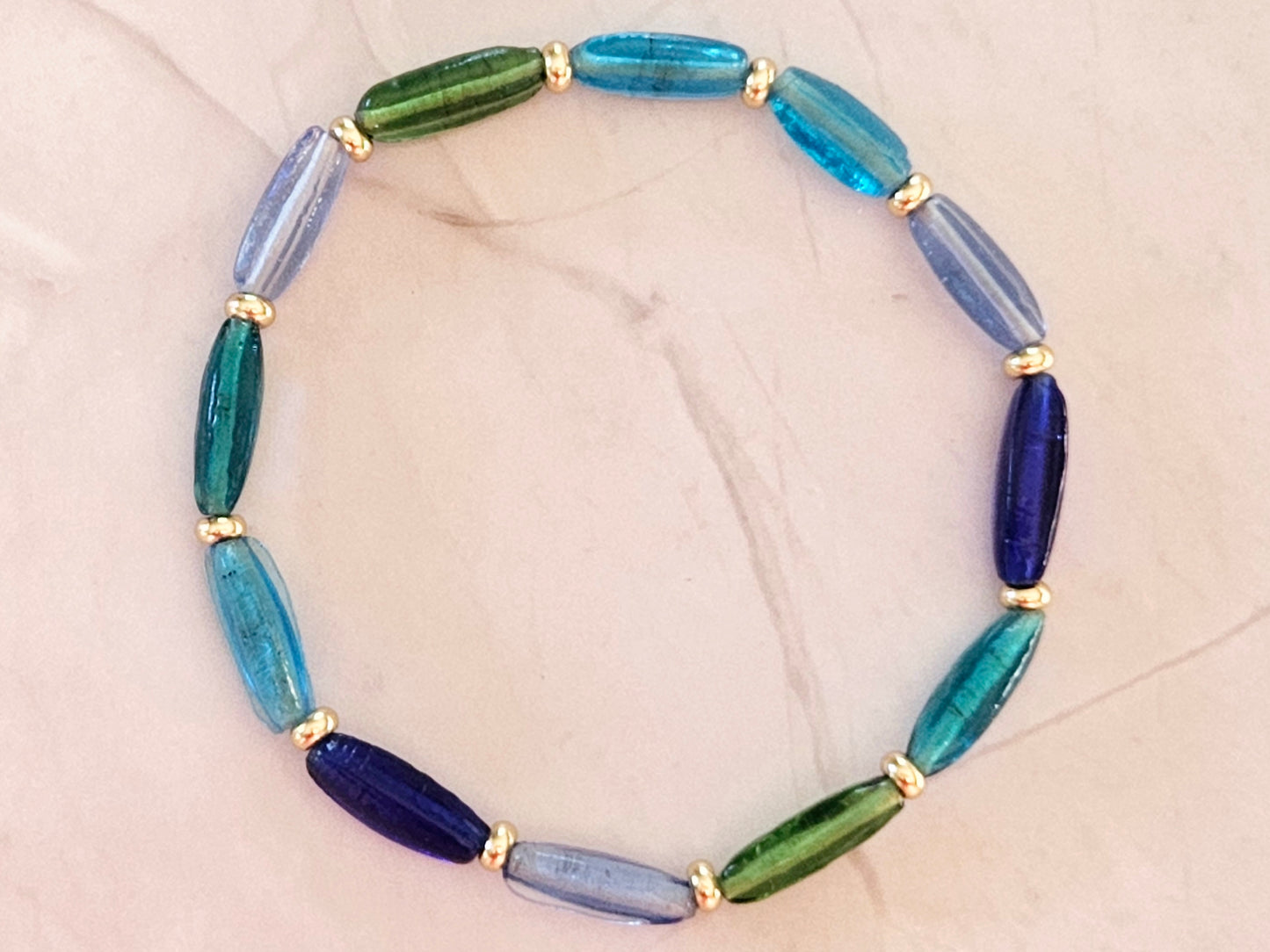 Stacking Bracelets Vintage Blues Stack