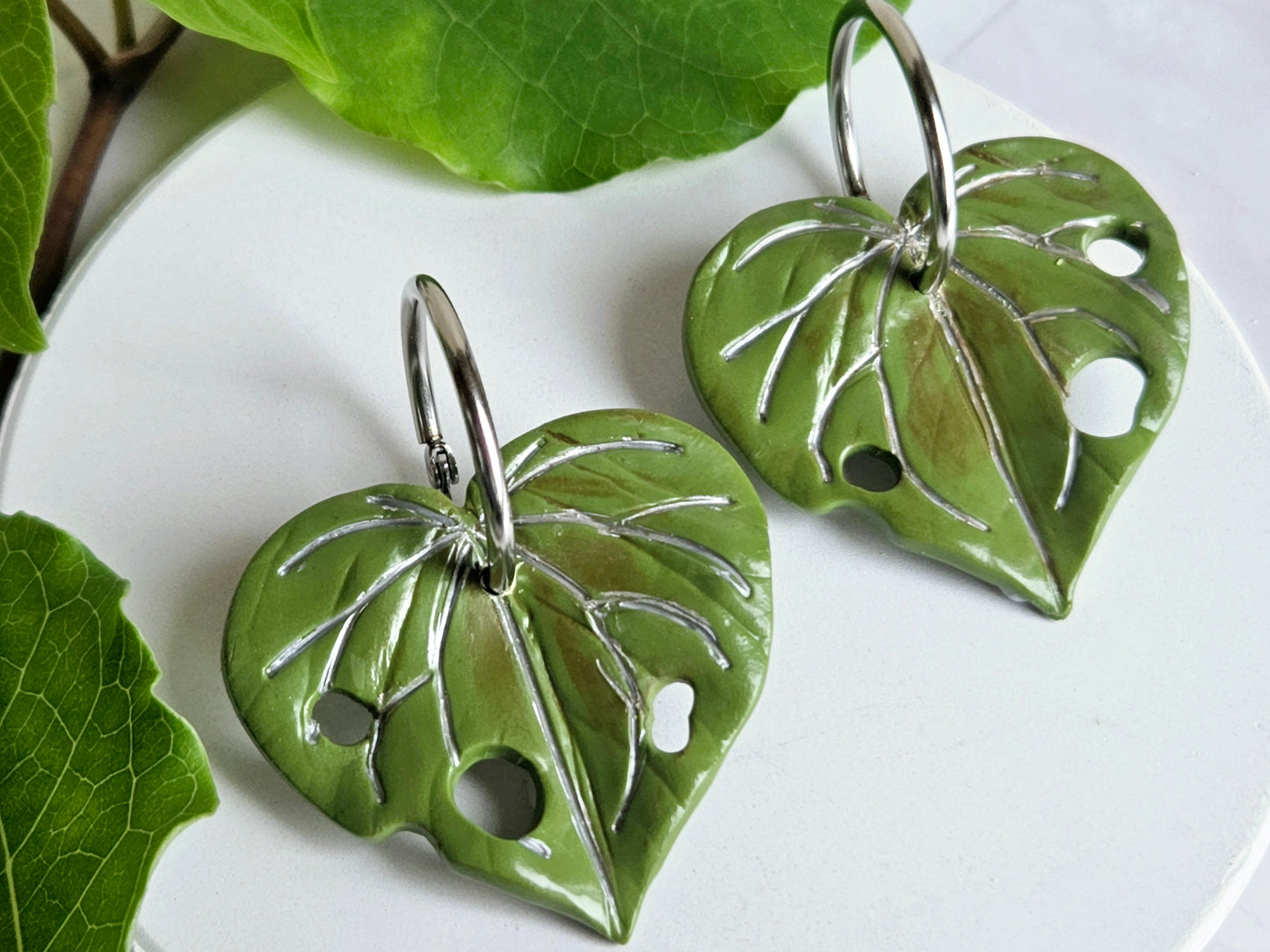 Kawakawa Silver Earrings Large