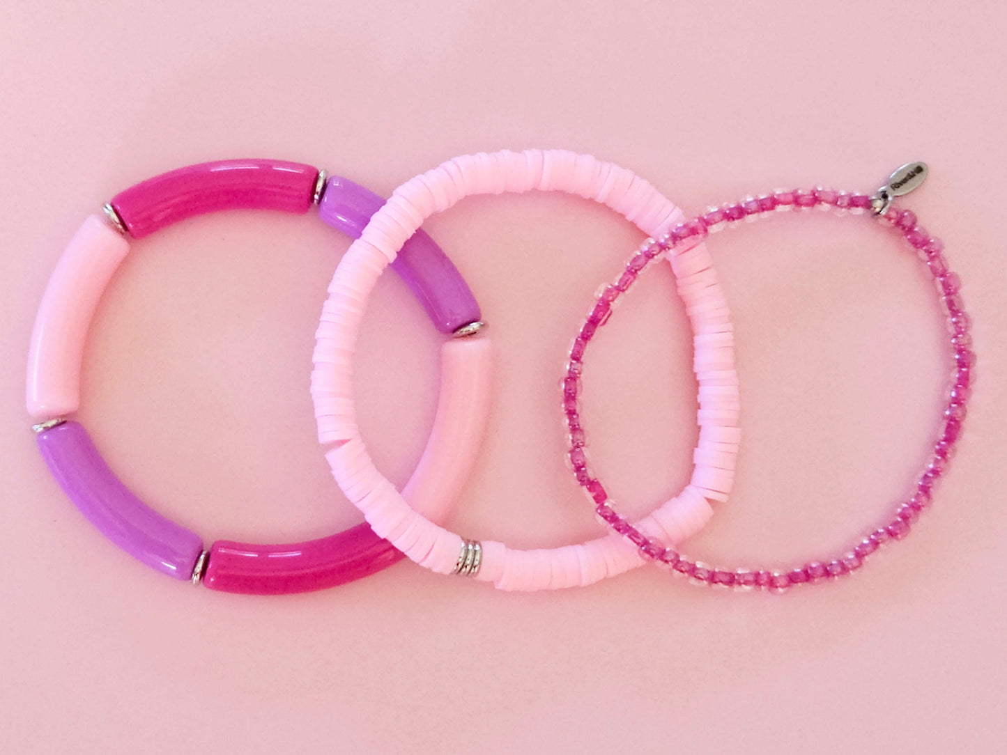 Stacking Bracelets Pretty in Pink Stack