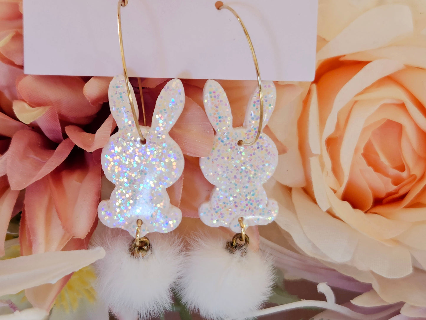 Easter Bunny Hoop Earrings