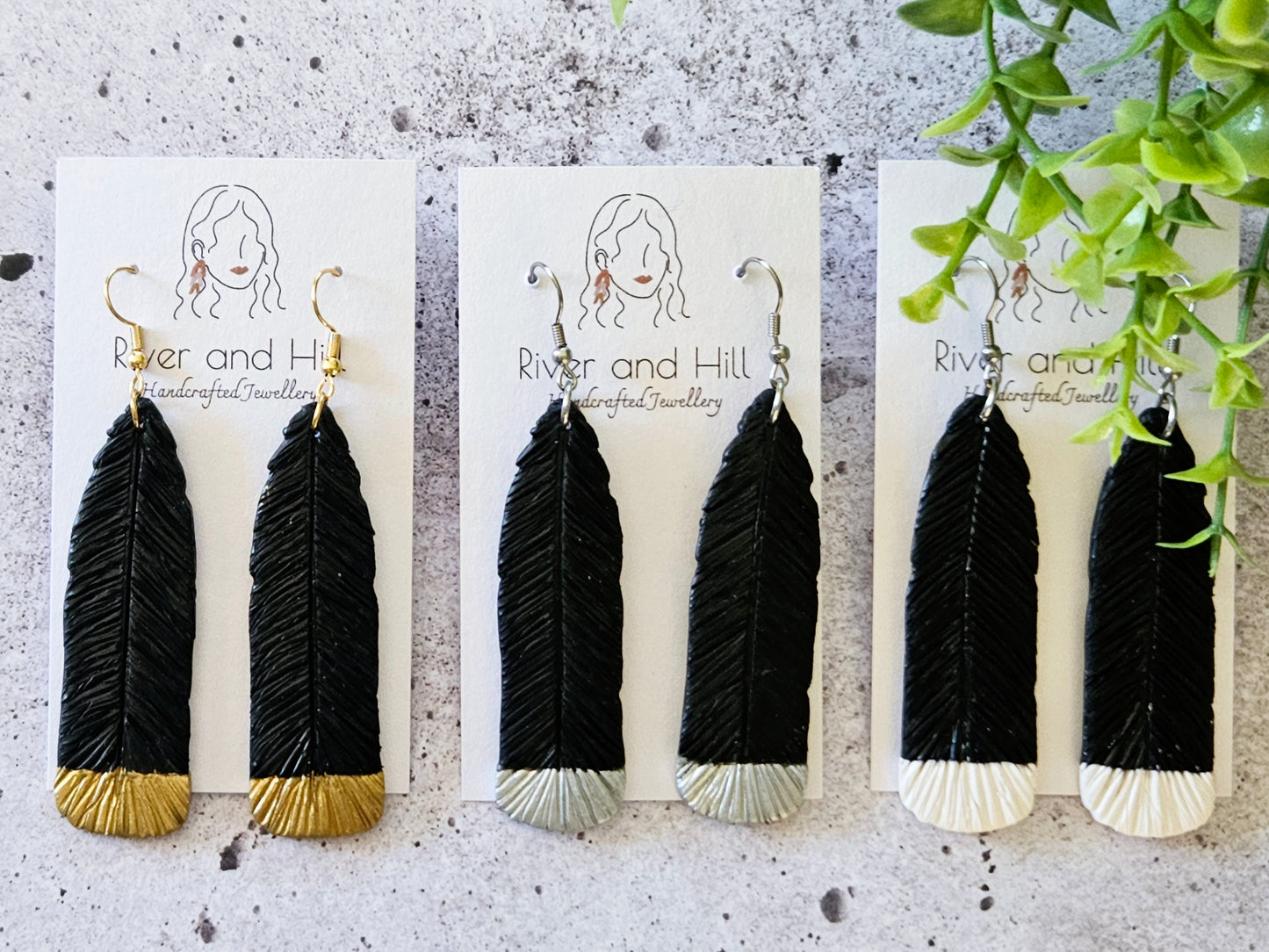 Huia Feather Earrings