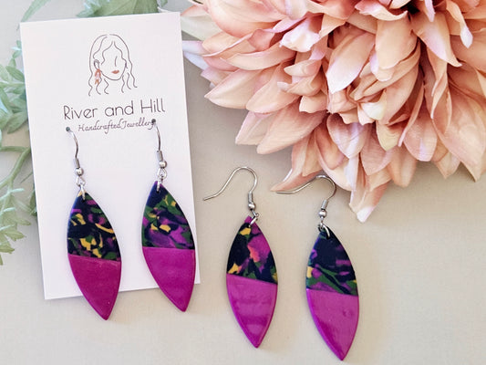 Scraps to Statements Pink Earrings