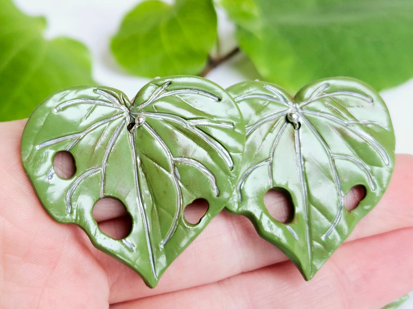 Kawakawa Silver Earrings Large