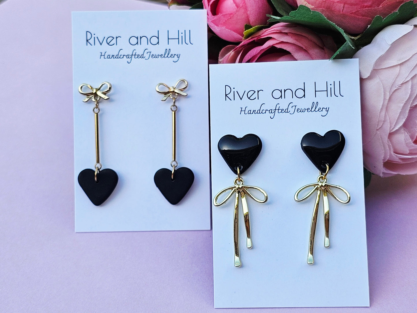 Hearts Collection Hearts and Bows Black
