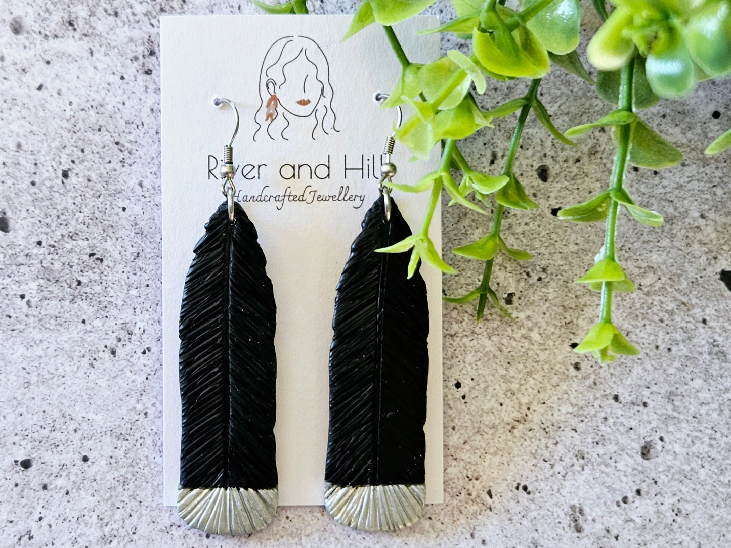 Huia Feather Earrings