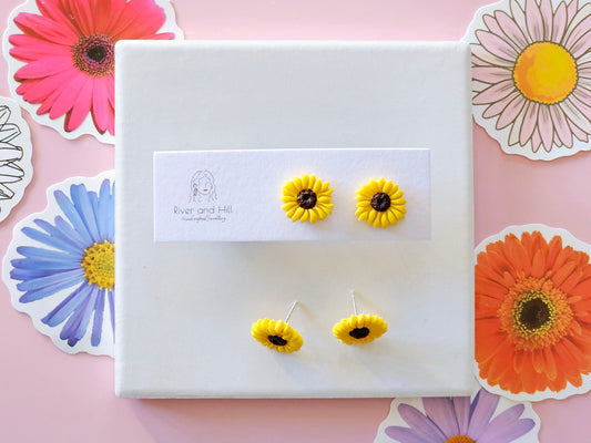 Girls Sunflower Studs