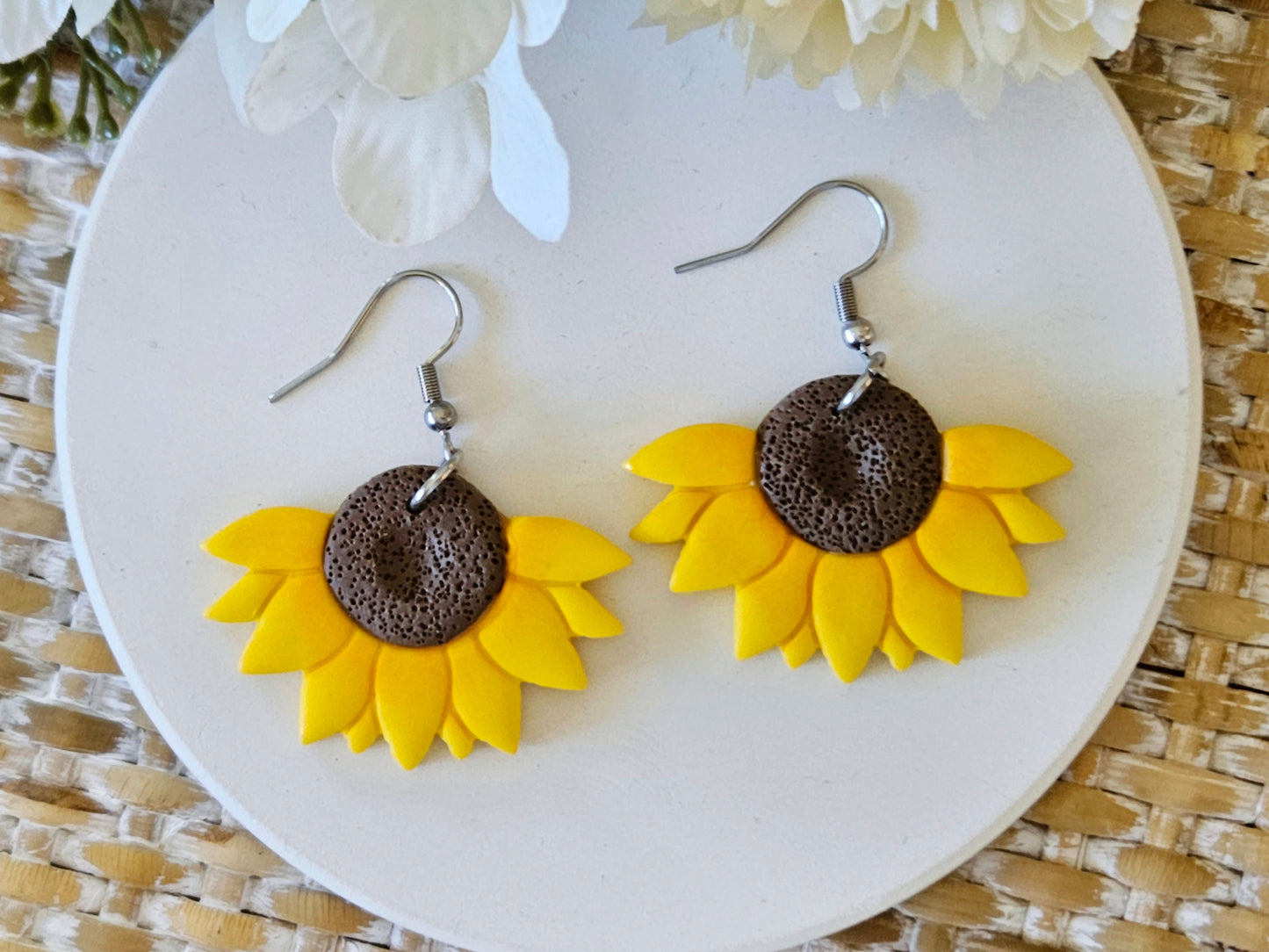 Sunflower Half Earrings