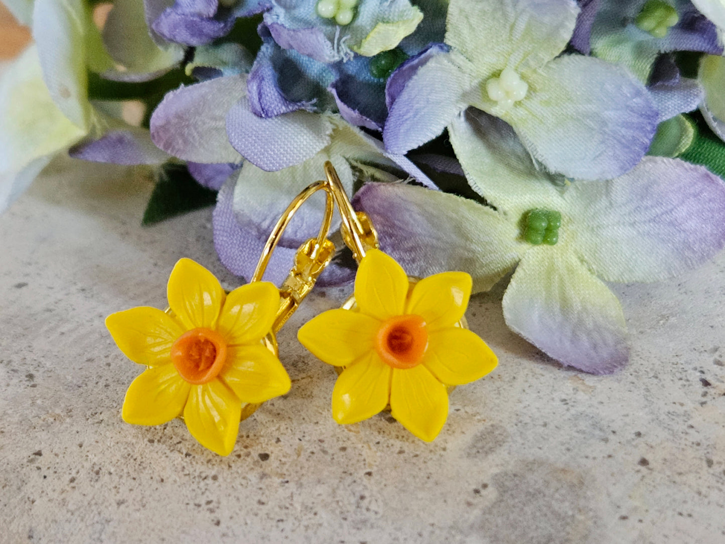 Daffodil French Hook Earrings