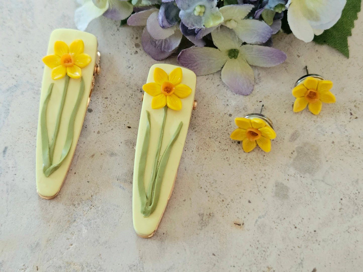 Daffodil Hair Clip