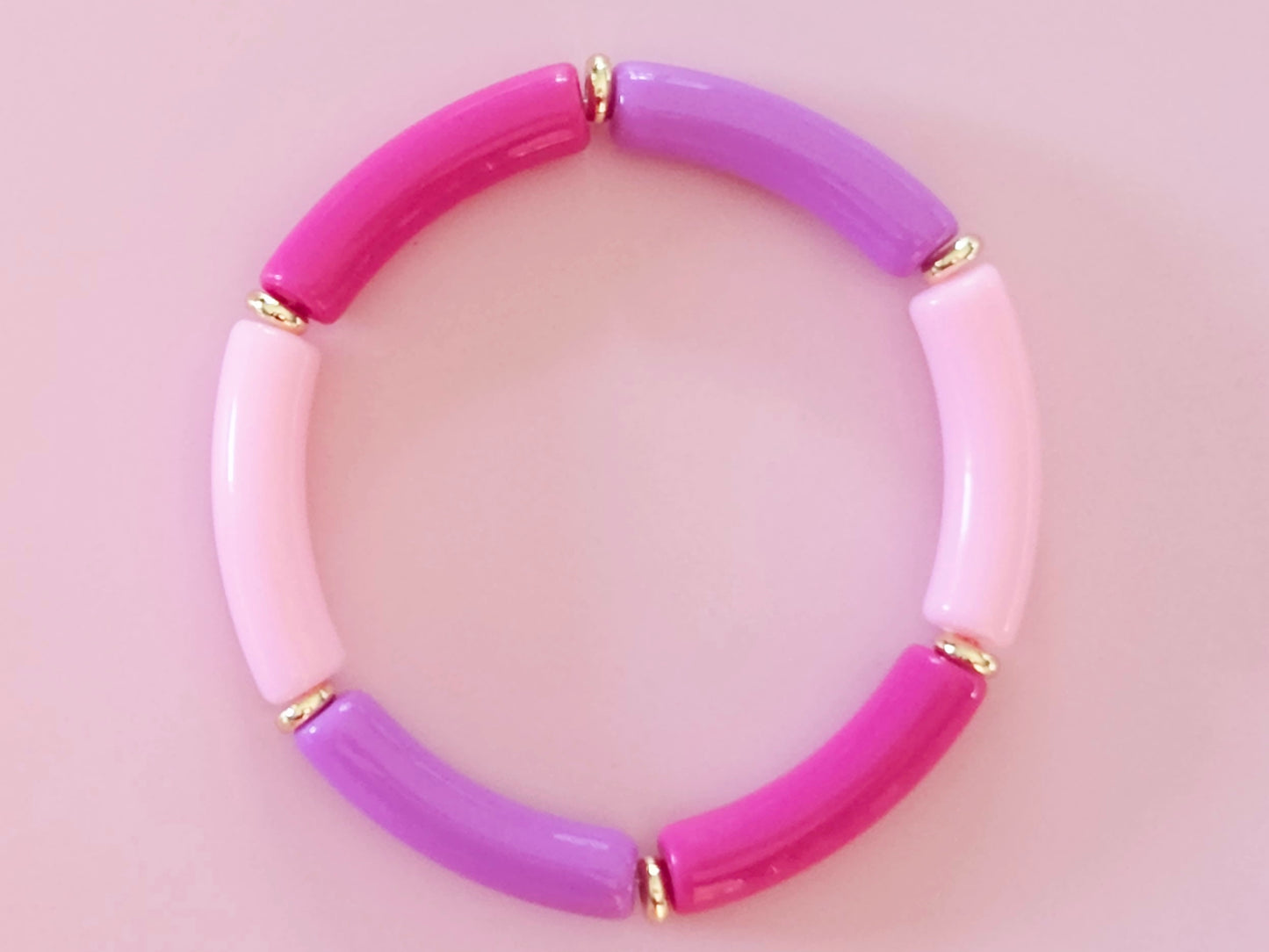 Stacking Bracelets Pretty in Pink Gold Stack