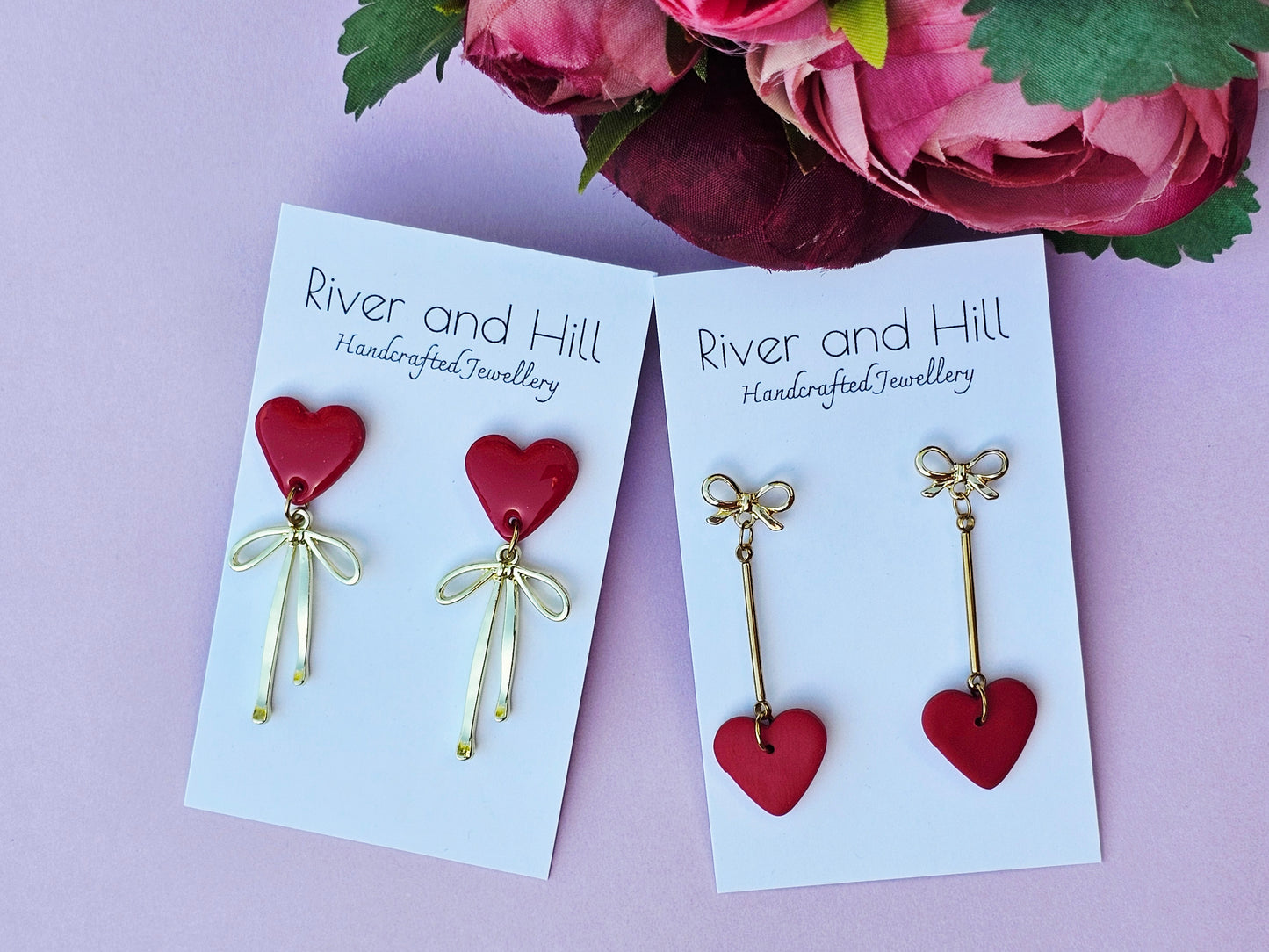 Hearts Collection Hearts Dangles Red