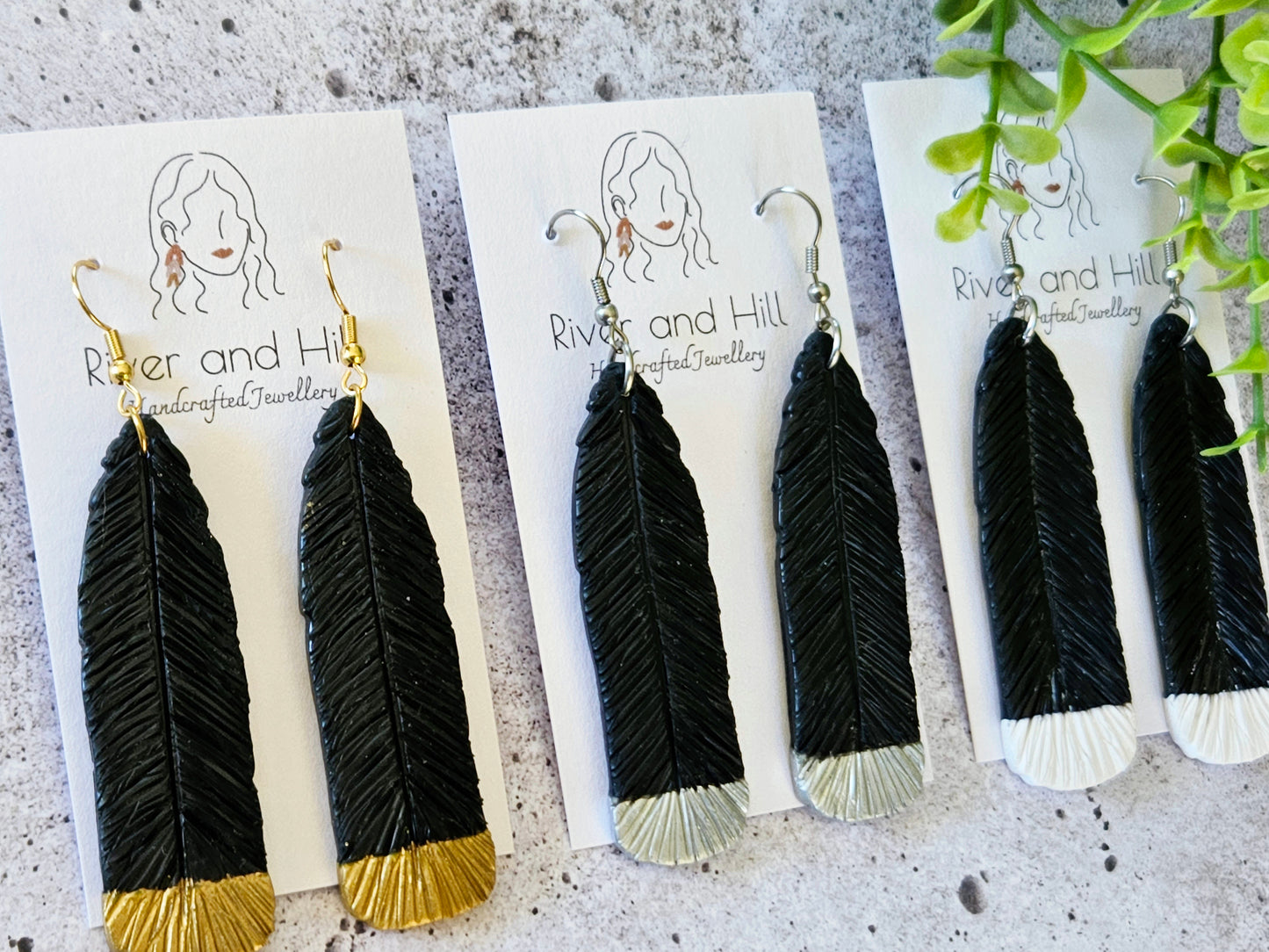 Huia Feather Earrings
