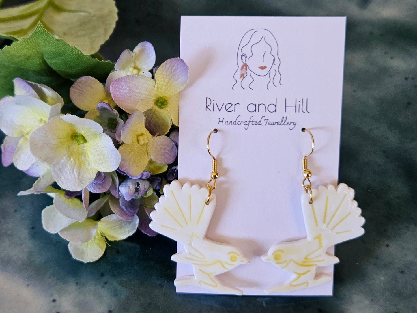 Porcelain Fantail Earrings