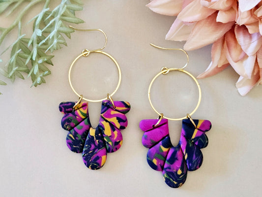 Scraps to Statements Abstract Earrings