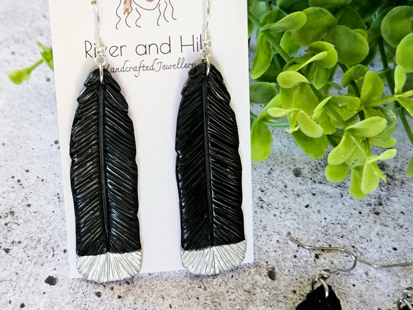 Huia Feather Earrings