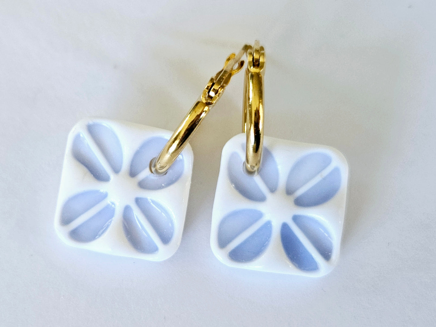 Porcelain Flower Hoops
