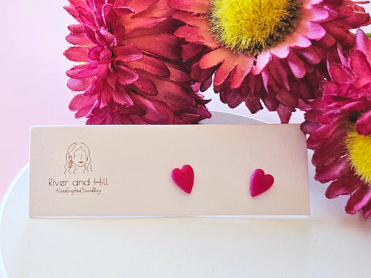 Girls Micro Heart Studs