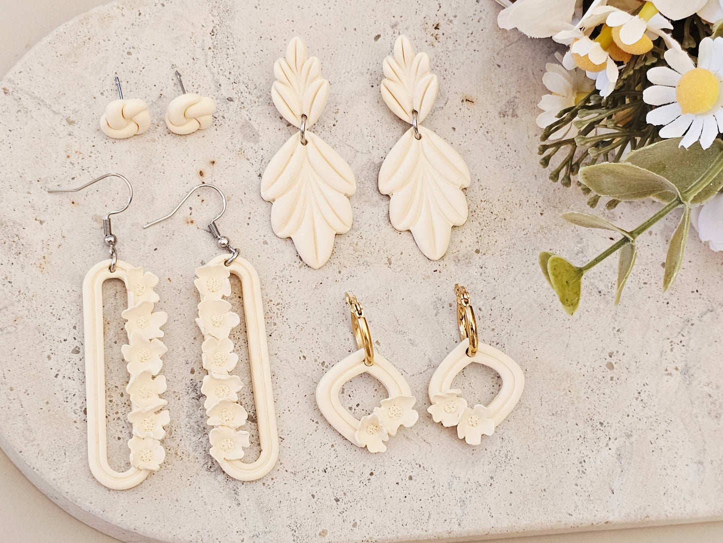 Daily Colour Pastel Yellow Floral Earrings